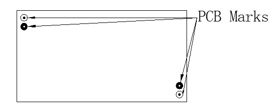 在有貼片的PCB板上，為提高貼片元件的貼裝的準(zhǔn)確性，一般要求在貼片層對(duì)角端放置兩個(gè)校正標(biāo)記(MarkS)點(diǎn)
