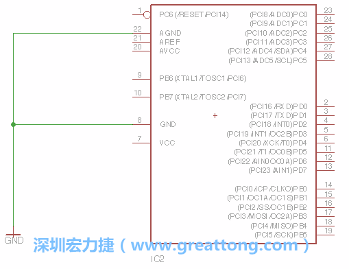 排針的用途是連接微控制器的輸出和輸入，它提供了一個(gè)平臺(tái)給焊線和針腳。