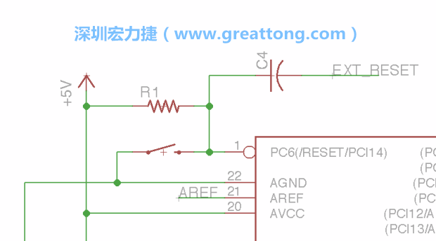 很多PCB設(shè)計(jì)者的設(shè)計(jì)不符合人體工學(xué)，他們使用很小的按鈕、不方便的元件配置和難以解讀的標(biāo)簽，千萬(wàn)不要變成這樣！這次我們的設(shè)計(jì)有一個(gè)大小合適的重置按鈕（reset button）和可以清楚辨認(rèn)是否已經(jīng)接上電源的LED指示燈。